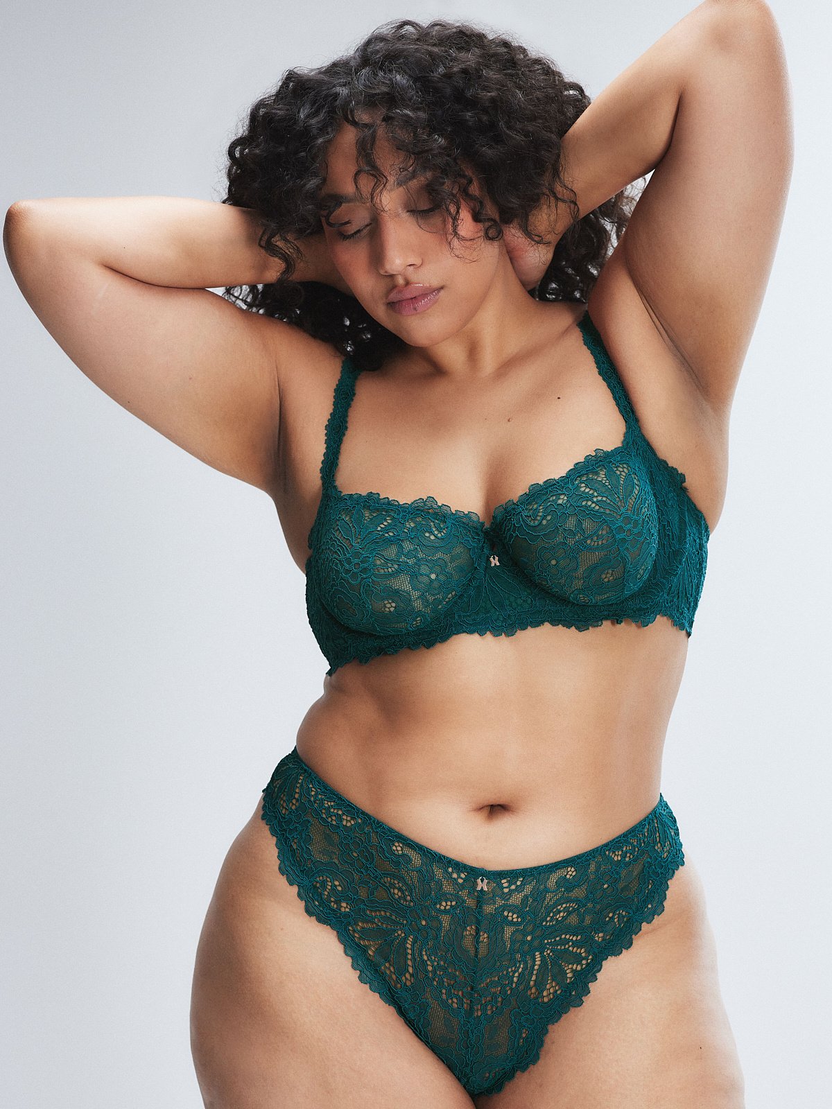 Romantic Corded Lace Unlined Balconette Bra