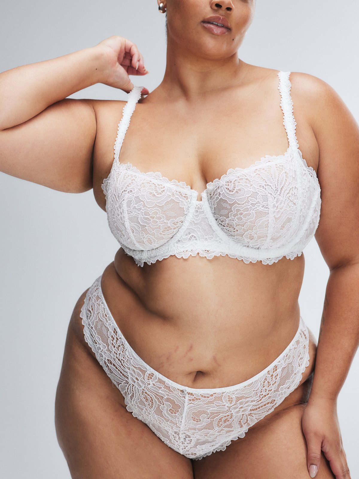 Romantic Corded Lace Unlined Balconette Bra