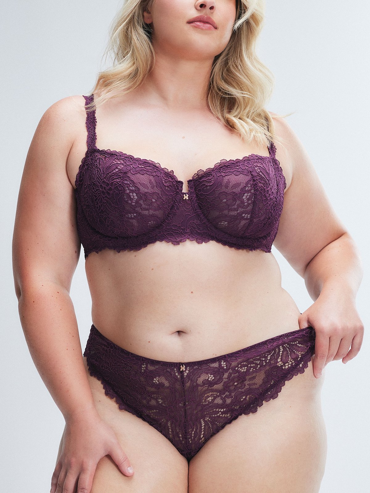 Romantic Corded Lace Unlined Balconette Bra