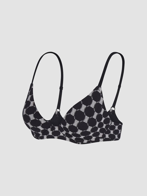 Cotton Essentials Unlined Bra in Black & Multi | SAVAGE X FENTY