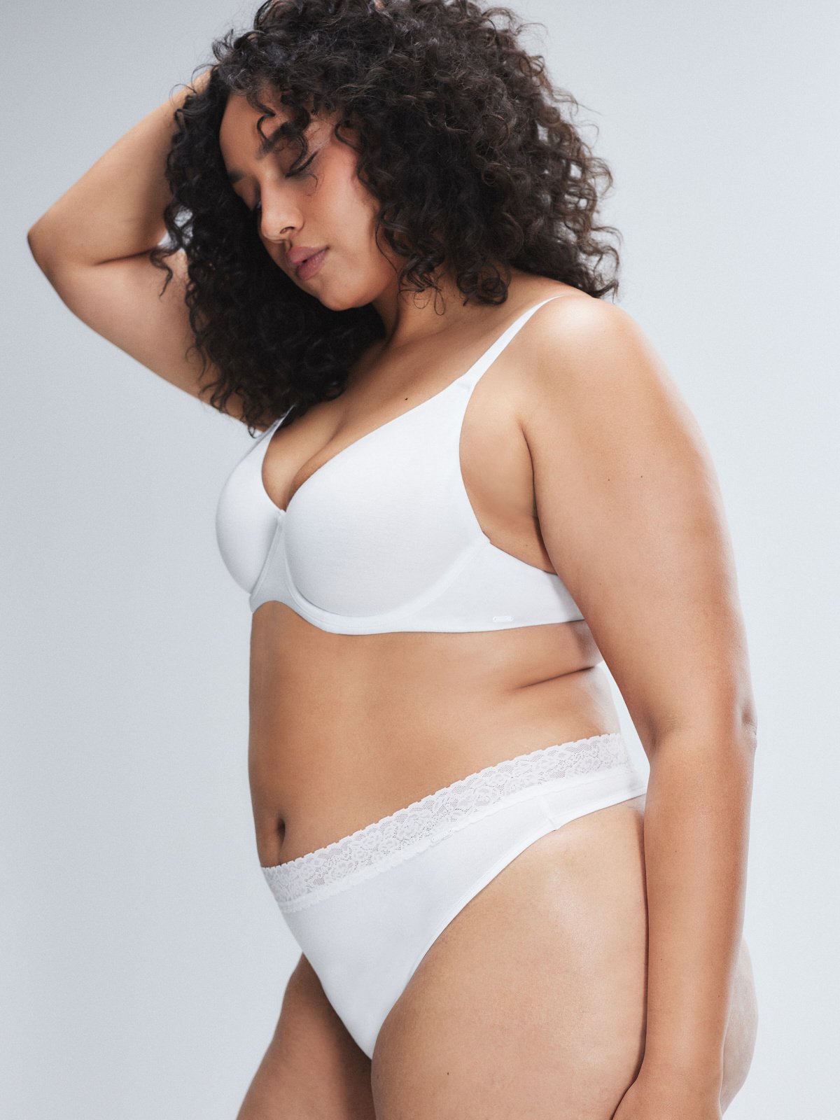 Cotton Essentials Unlined Bra in White | SAVAGE X FENTY
