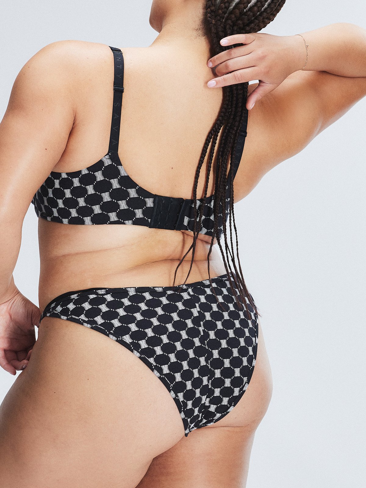Cotton Essentials Unlined Bra in Black & Multi | SAVAGE X FENTY
