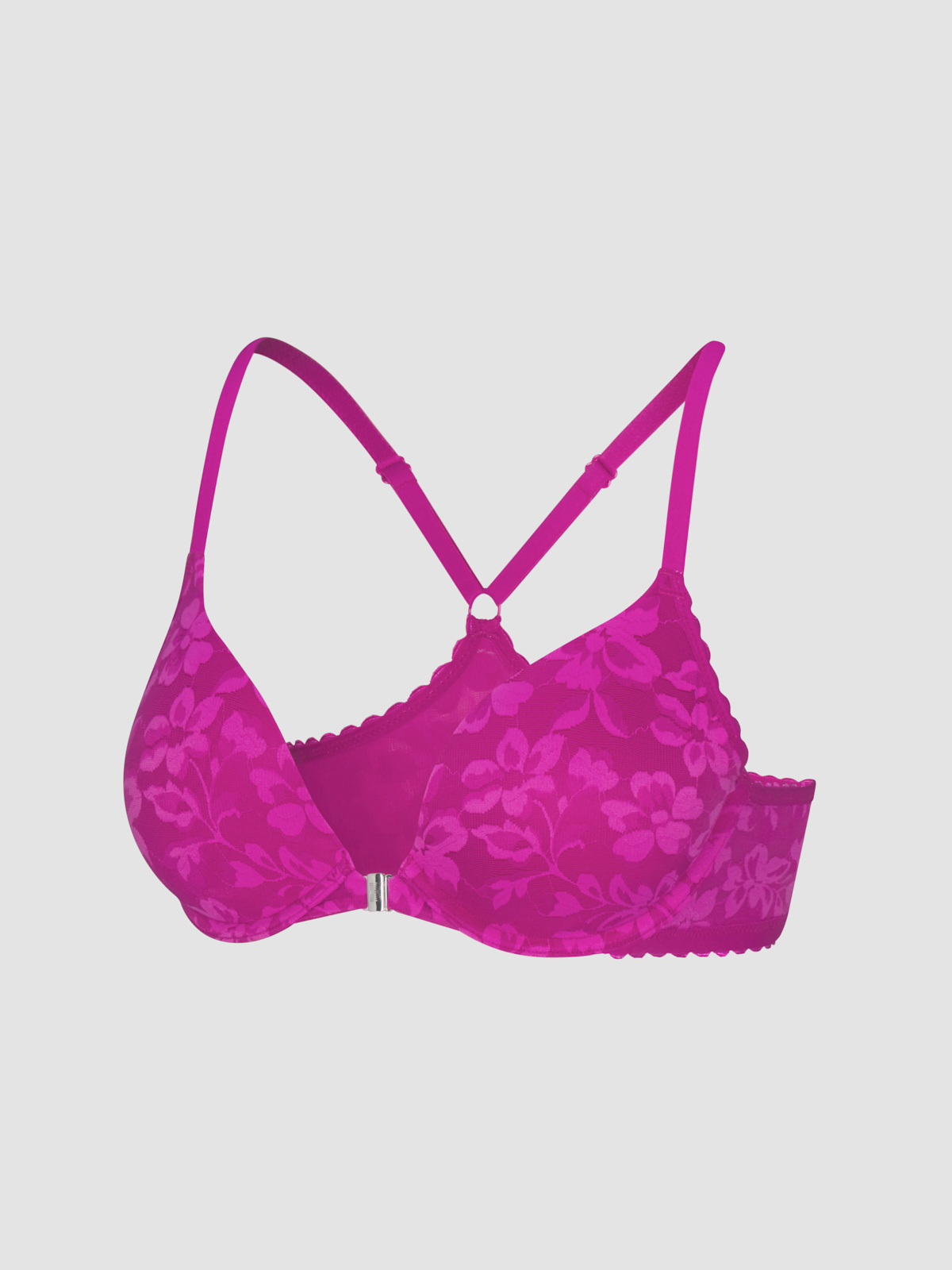 Lavish Lace Front-Closure Push-Up Bra in Pink & Purple | SAVAGE X FENTY