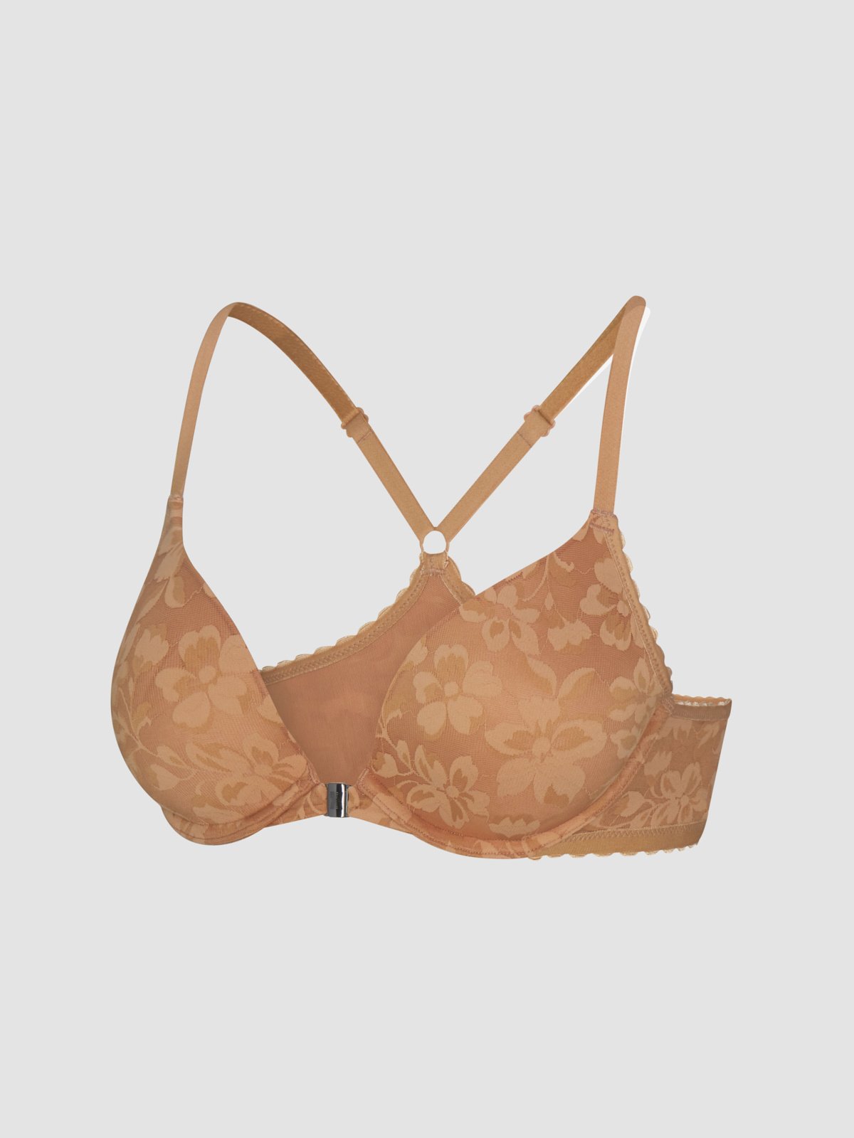 Lavish Lace Front-Closure Push-Up Bra