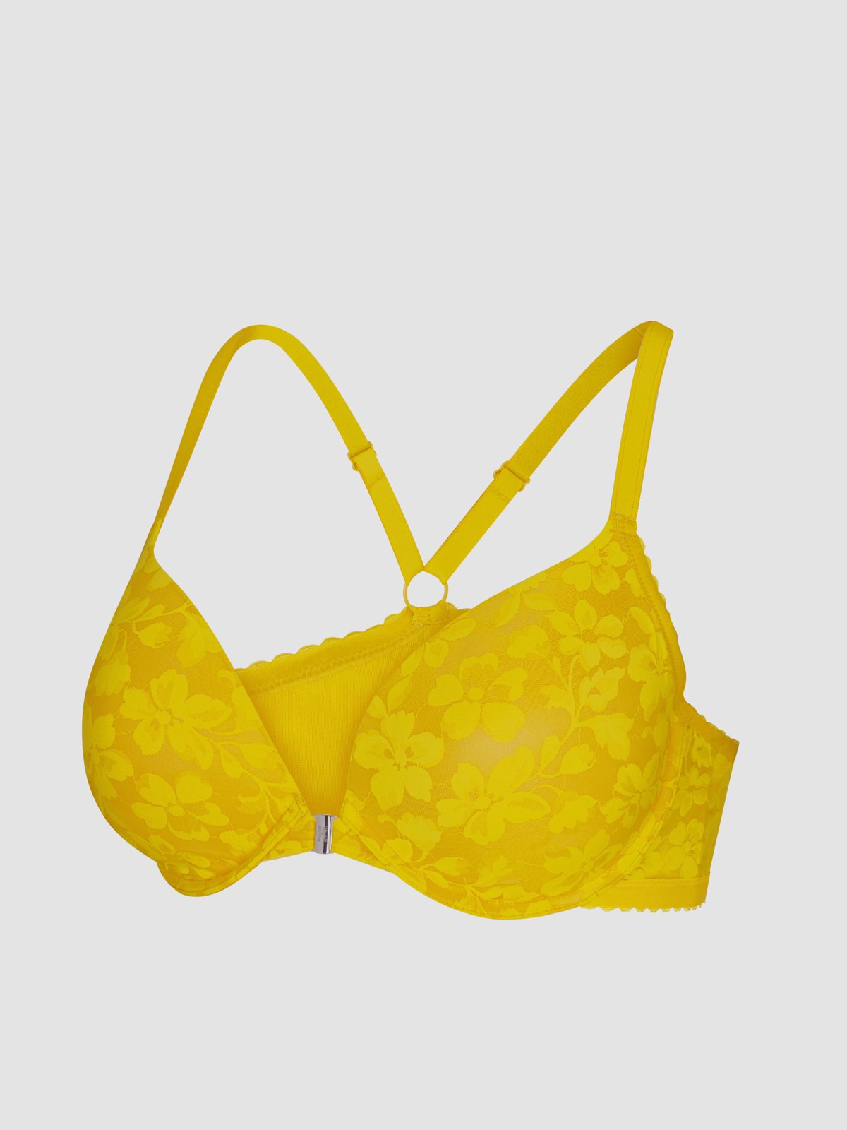 Lavish Lace Front-Closure Push-Up Bra