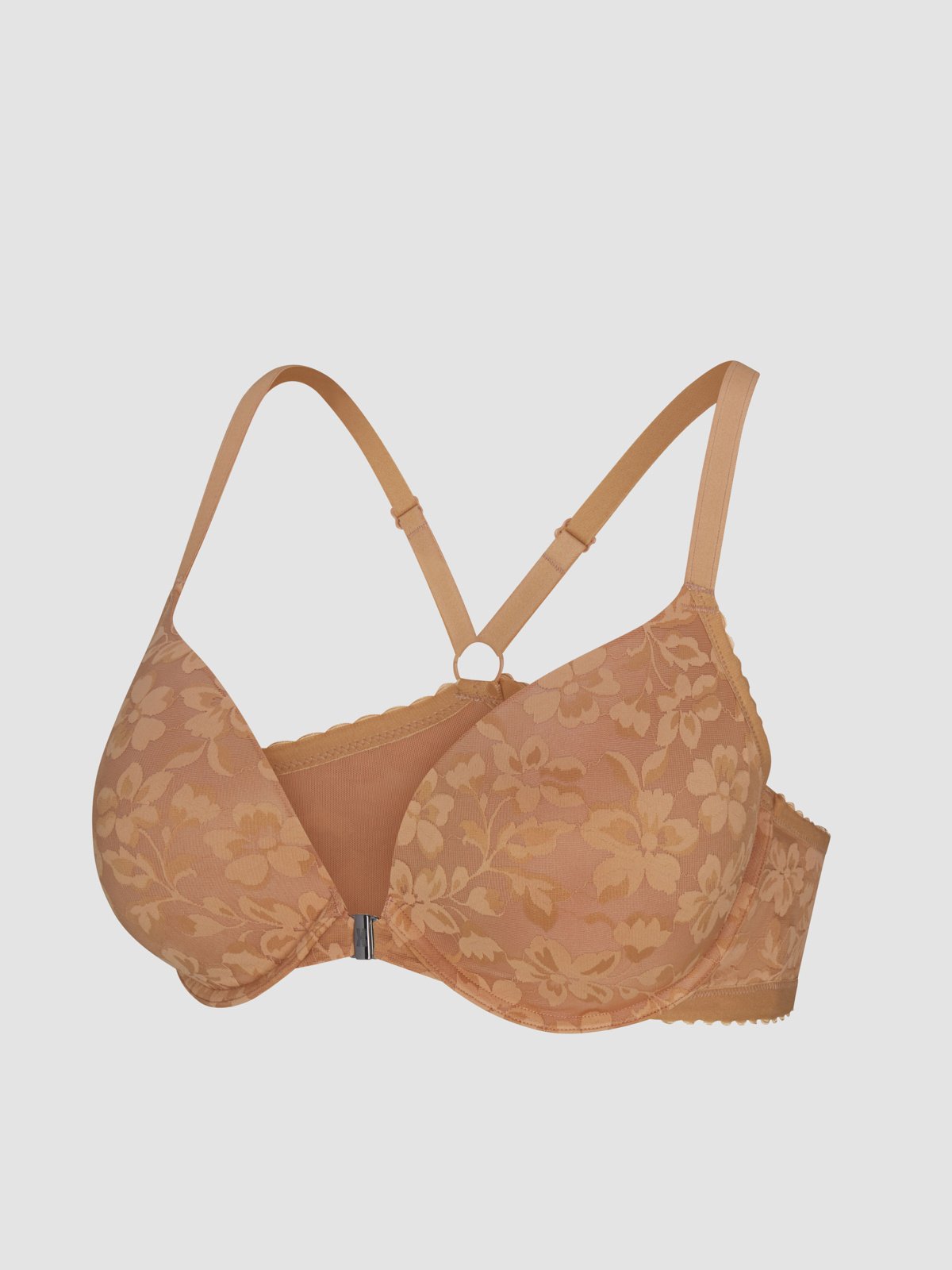 Lavish Lace Front-Closure Push-Up Bra