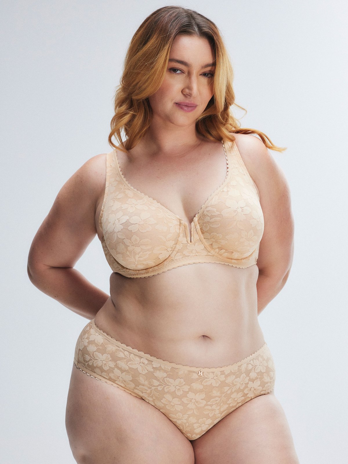 Lavish Lace Unlined Full-Coverage Bra in Nude | SAVAGE X FENTY