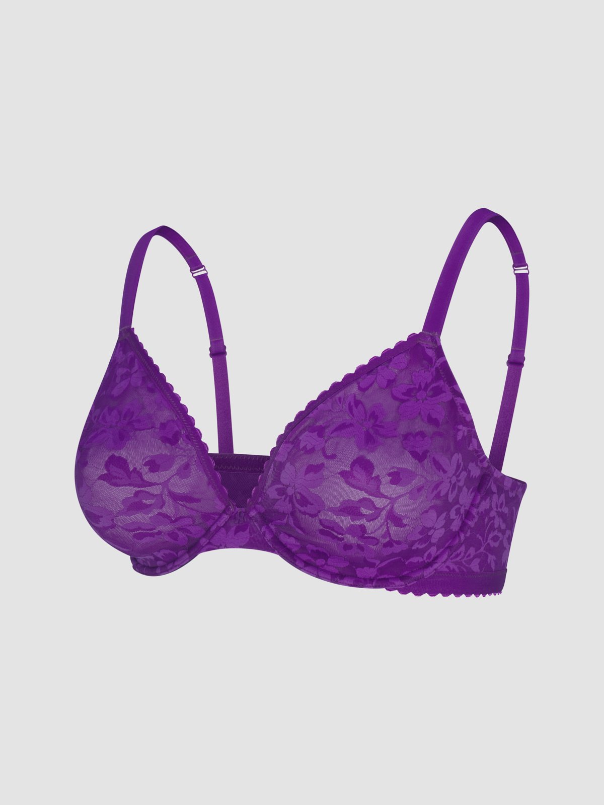 Lavish Lace Unlined Plunge Bra in Purple | SAVAGE X FENTY