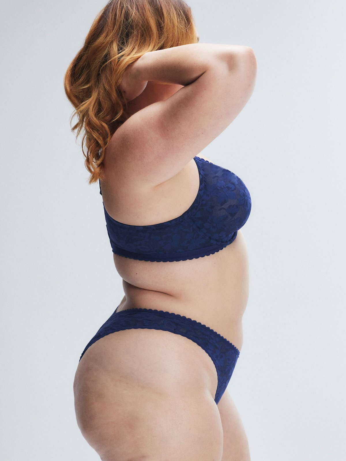 Lavish Lace Unlined Plunge Bra in Blue | SAVAGE X FENTY