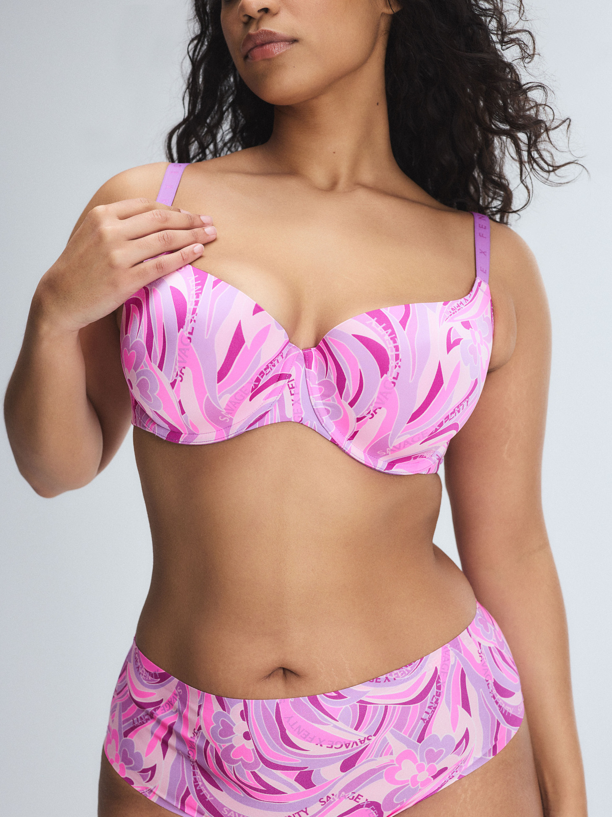 NEW Microfiber Balconette Bra in Multi & Purple | SAVAGE X FENTY