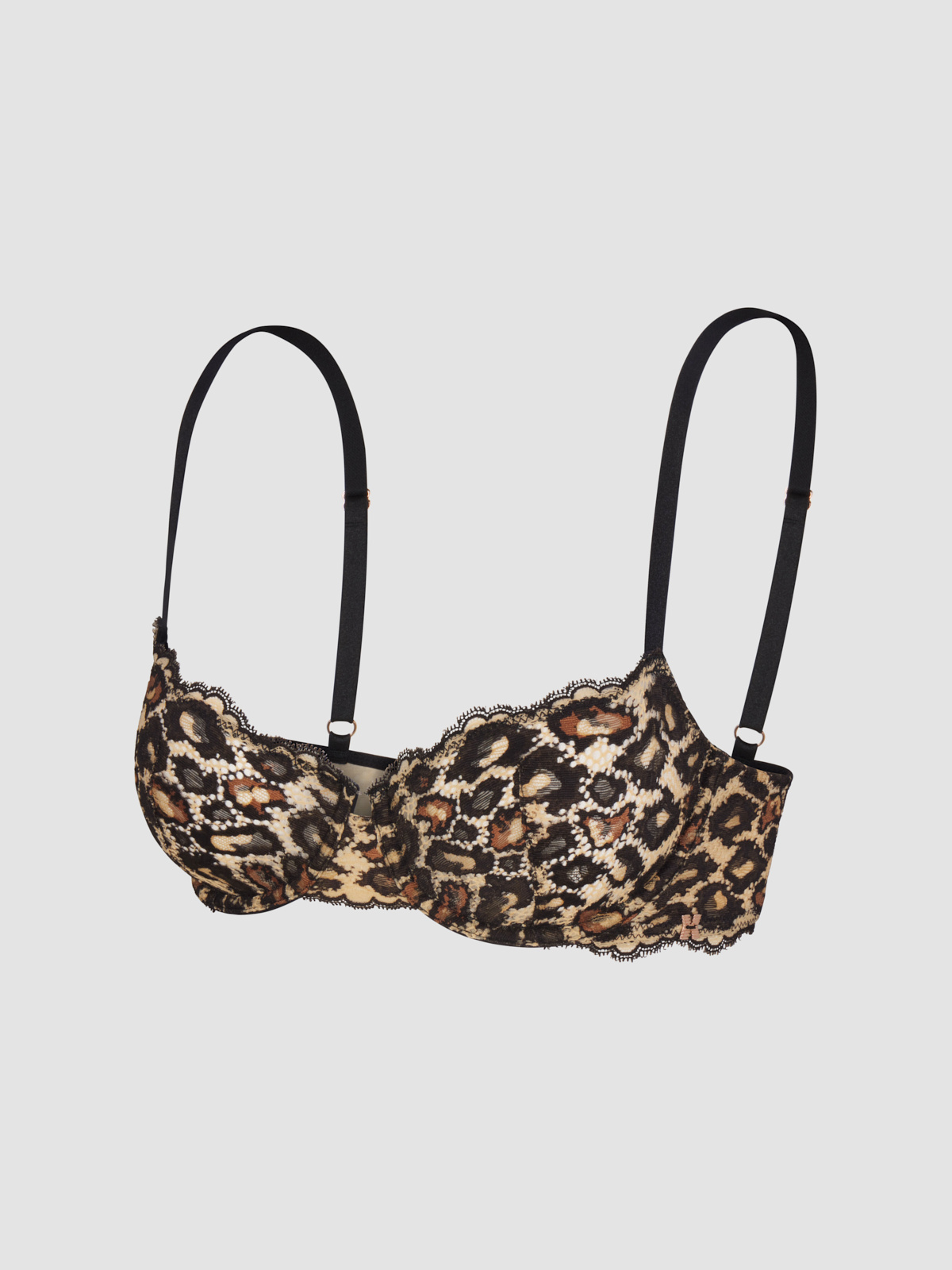 On The Prowl Unlined Lace Balconette Bra in Brown & Multi | SAVAGE X FENTY