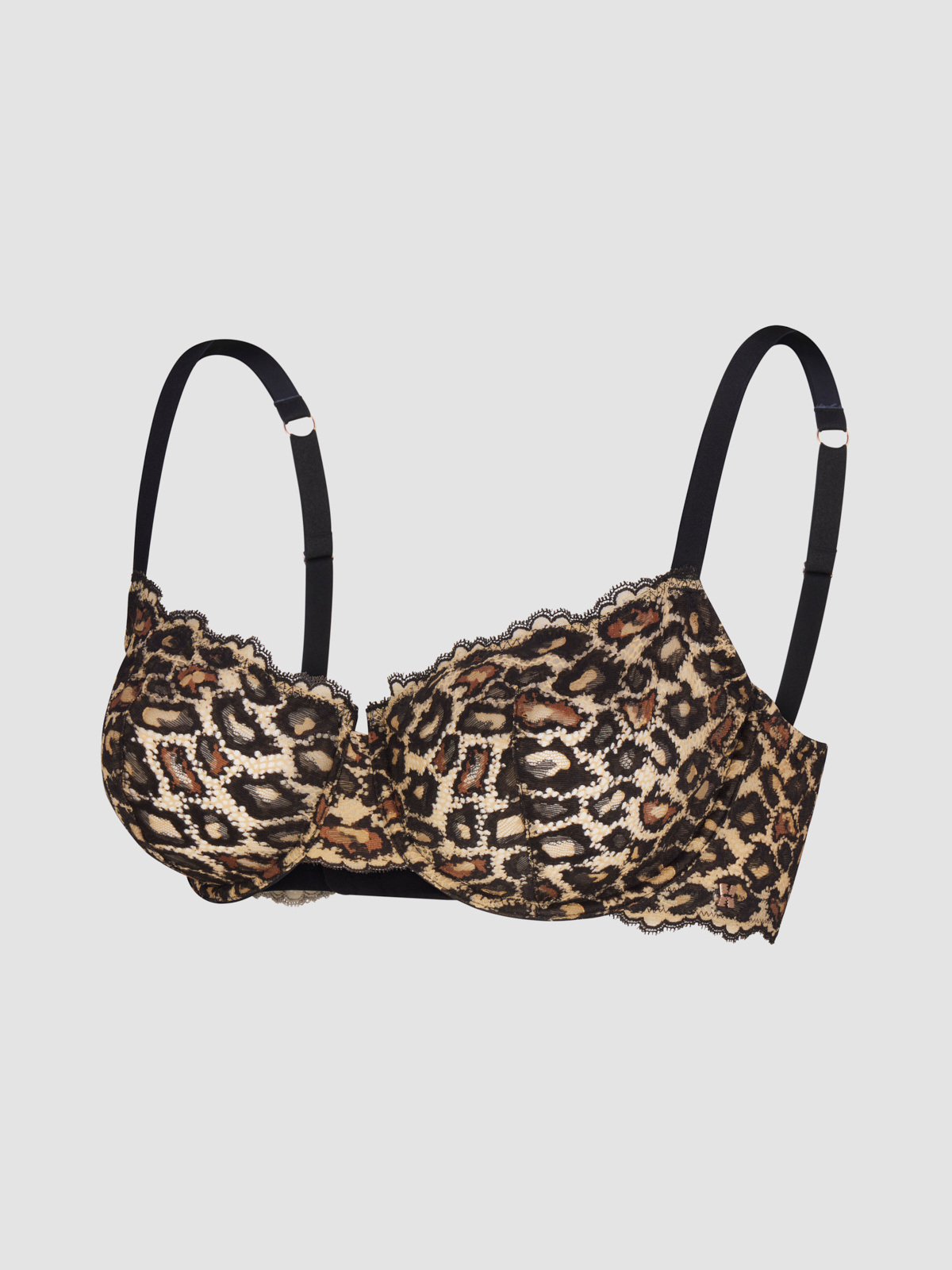 On The Prowl Unlined Lace Balconette Bra in Brown & Multi | SAVAGE X FENTY