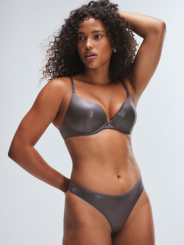 NEW Microfiber Metallic Push-Up Bra