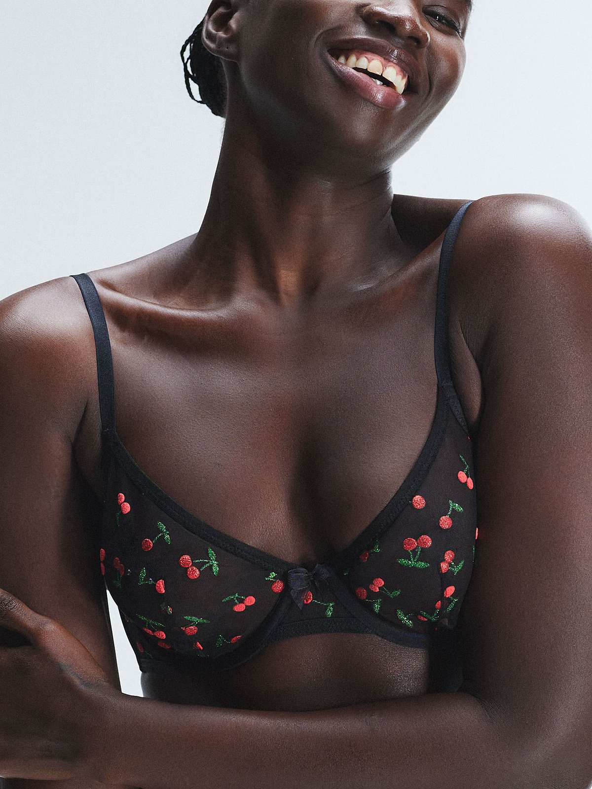 Puff Cherries Unlined Demi Bra