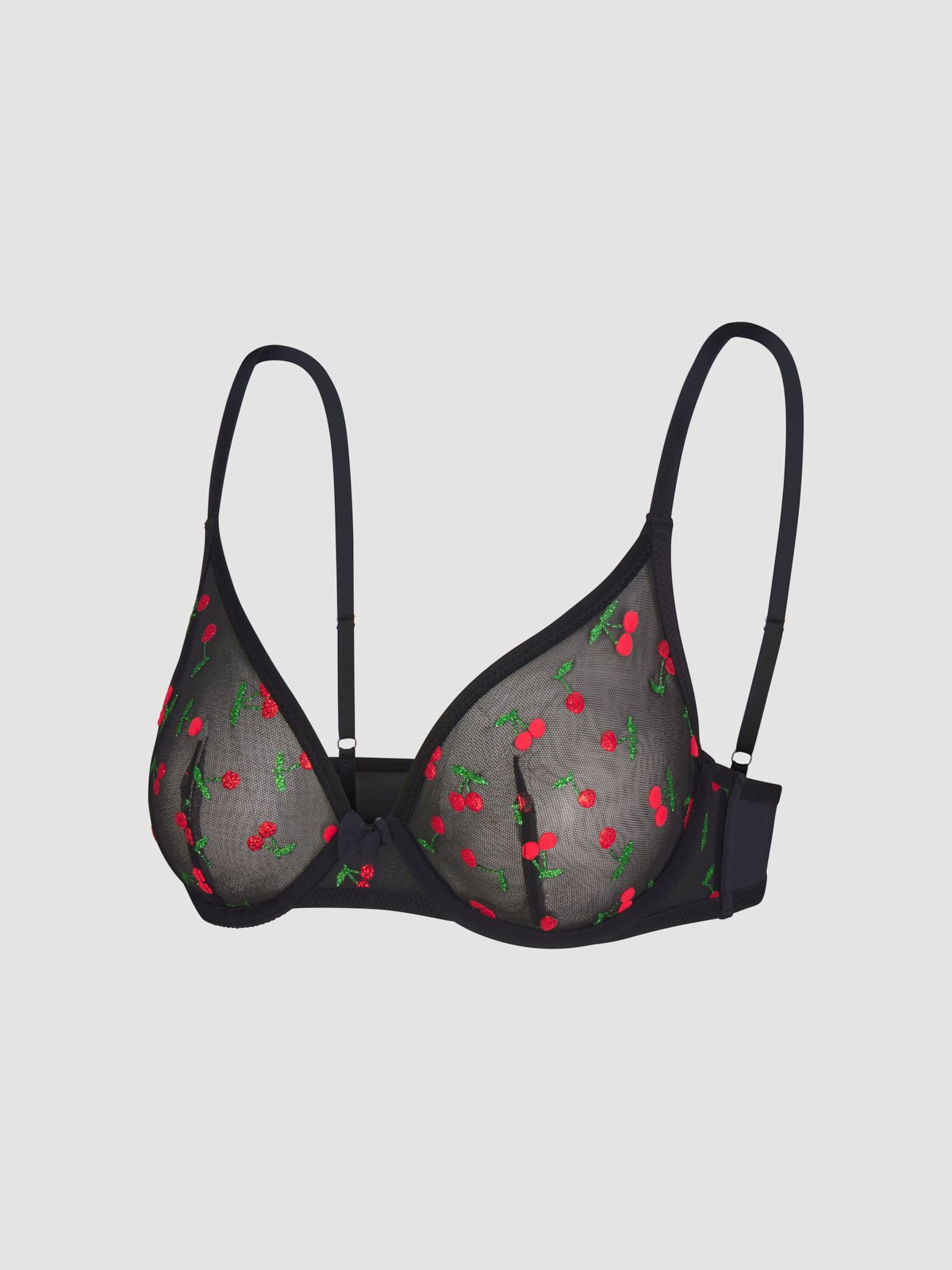 Puff Cherries Unlined Demi Bra