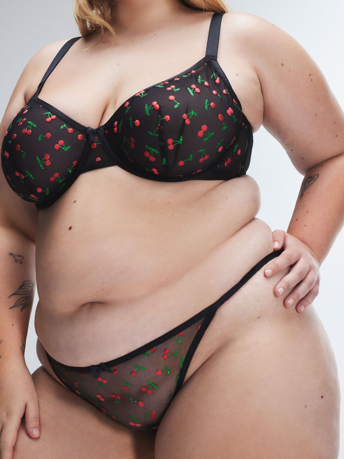 Puff Cherries Unlined Demi Bra