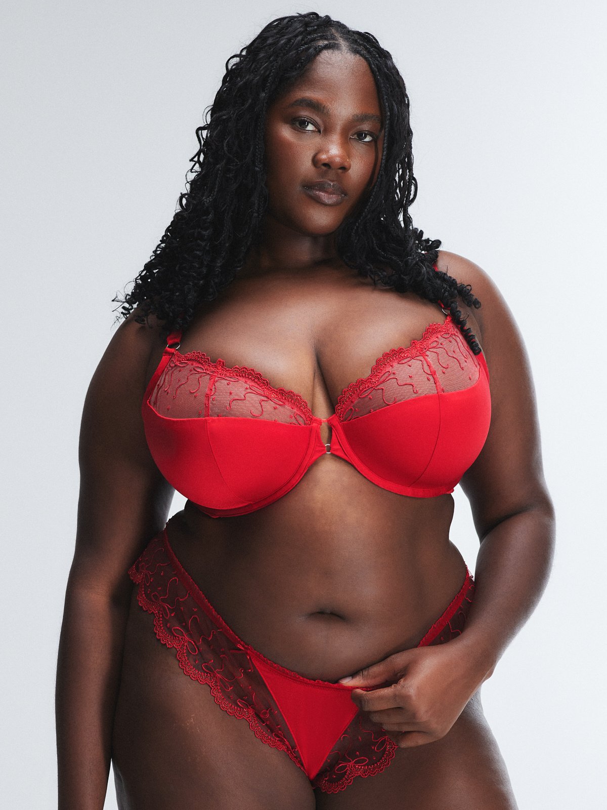 Loveline Satin Half-Cup Demi Bra