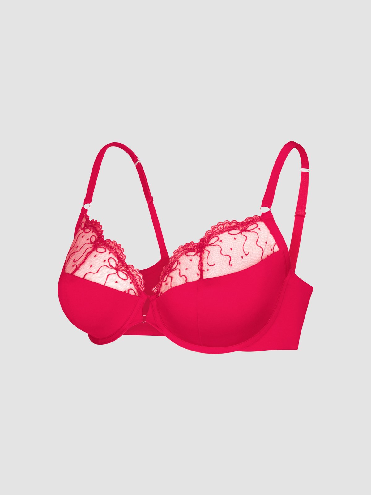 Loveline Satin Half-Cup Demi Bra