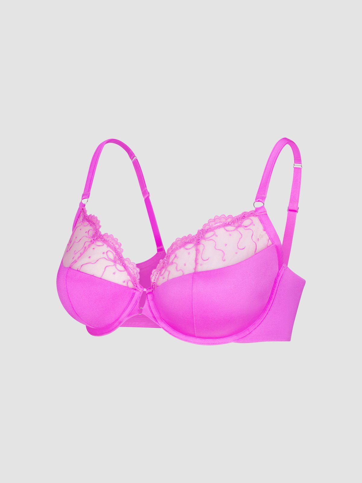 Loveline Satin Half-Cup Demi Bra