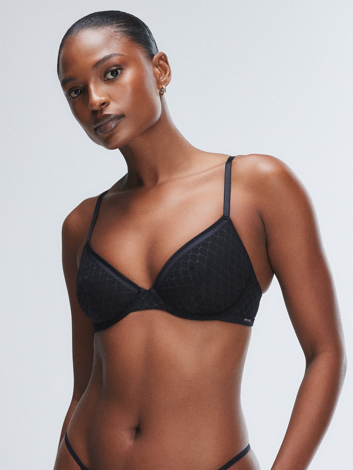 Show N' Tell Mesh Unlined Demi Bra