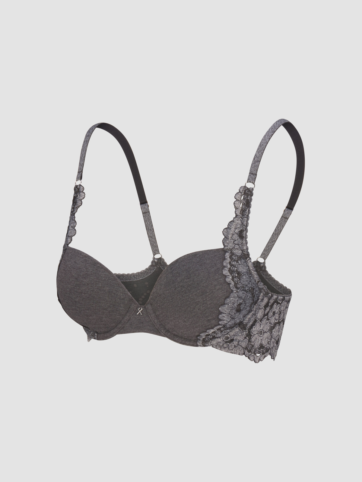 Playdate Lace Padded Demi Bra in Grey | SAVAGE X FENTY