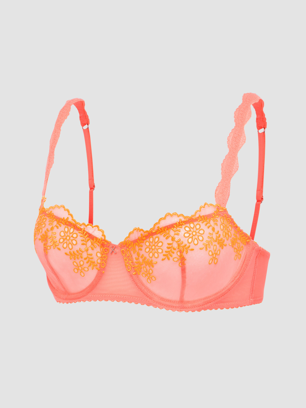 In Your Daydreams Unlined Balconette Bra in Orange & Pink | SAVAGE X FENTY