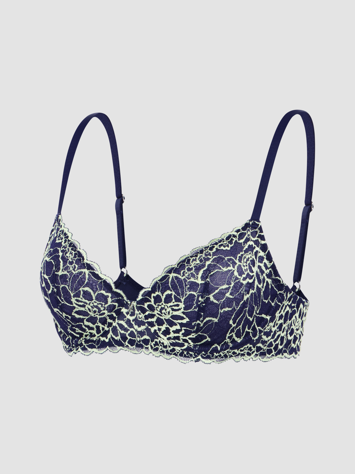 Keepsake Lace Unlined Demi Bra in Blue | SAVAGE X FENTY