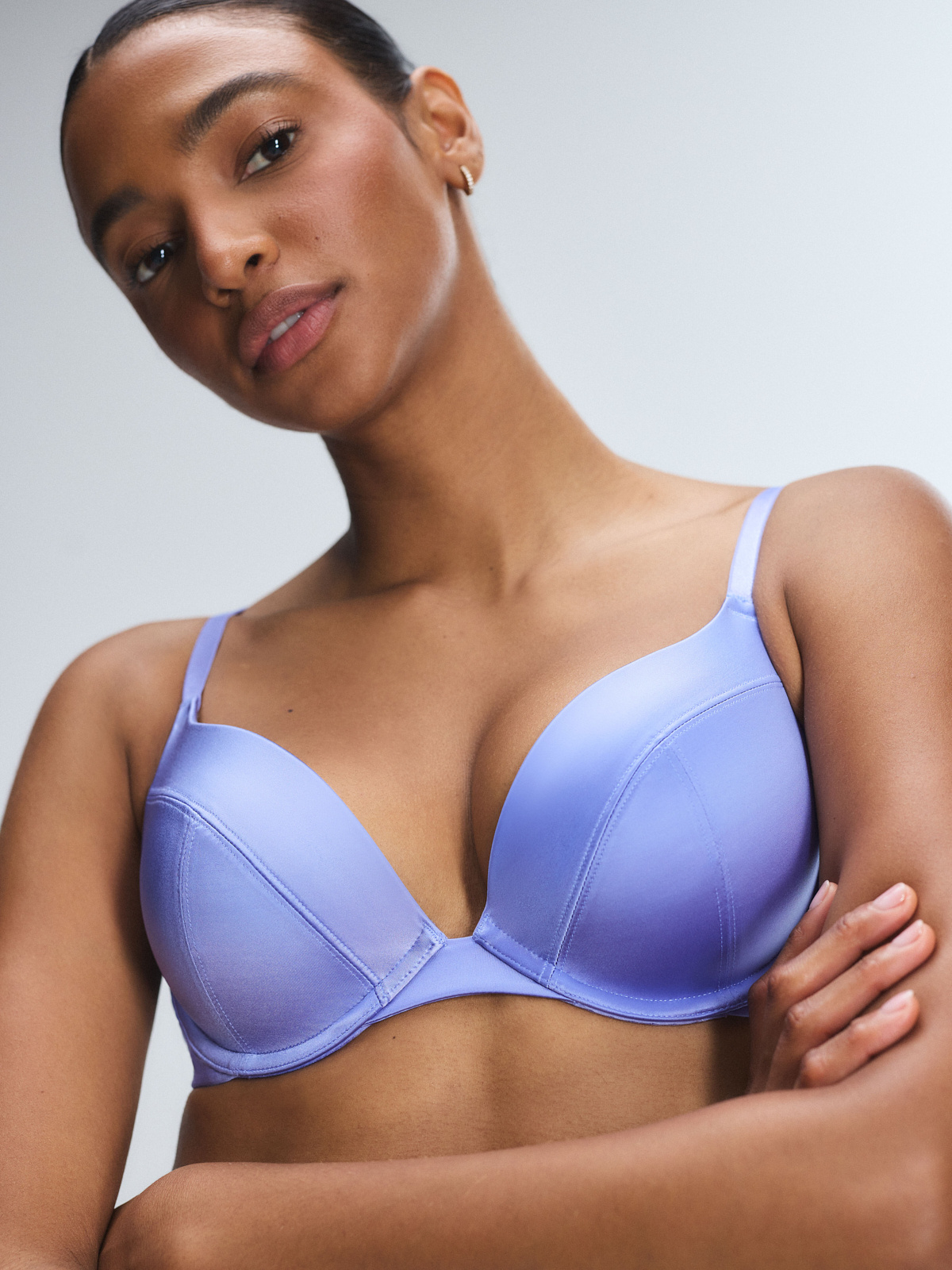 Slipper Satin Push-Up Plunge Bra in Purple | SAVAGE X FENTY