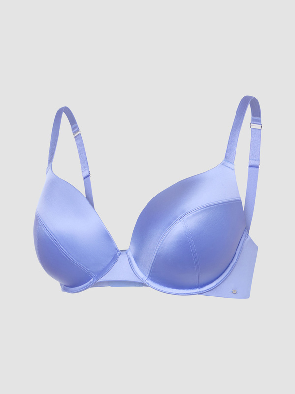 Slipper Satin Push-Up Plunge Bra