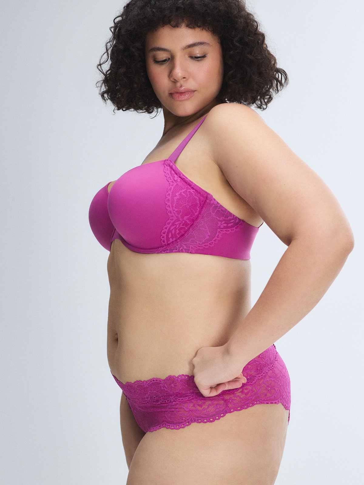 Soft N' Savage Lace Convertible Demi Bra in Purple | SAVAGE X FENTY