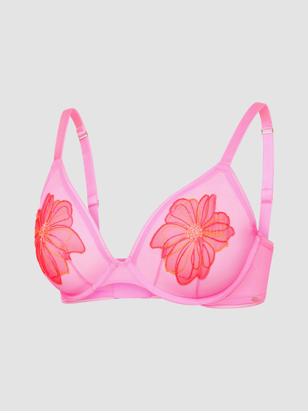 Garden Nouveau Unlined Plunge Bra in Pink | SAVAGE X FENTY