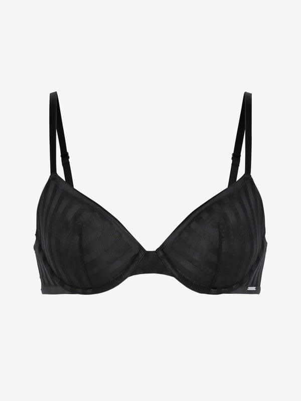 Show N' Tell Stripe Unlined Demi Bra