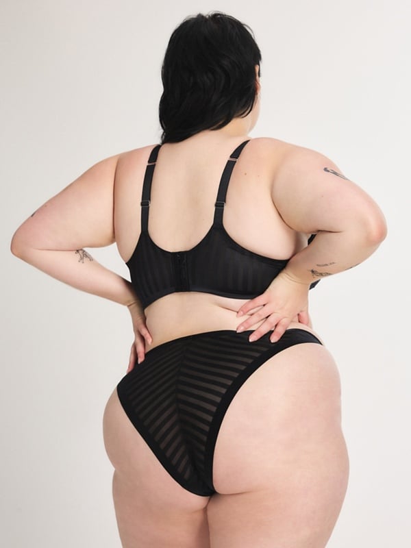 Show N' Tell Stripe Unlined Demi Bra