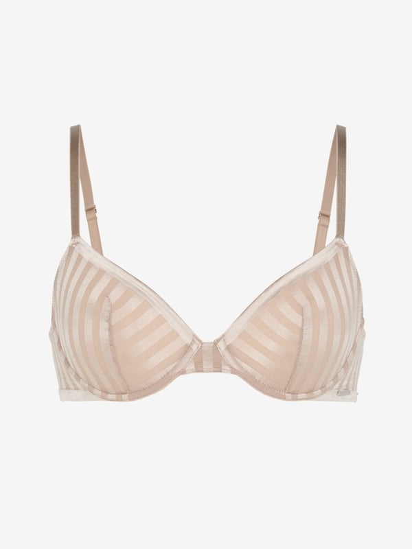 Show N' Tell Stripe Unlined Demi Bra