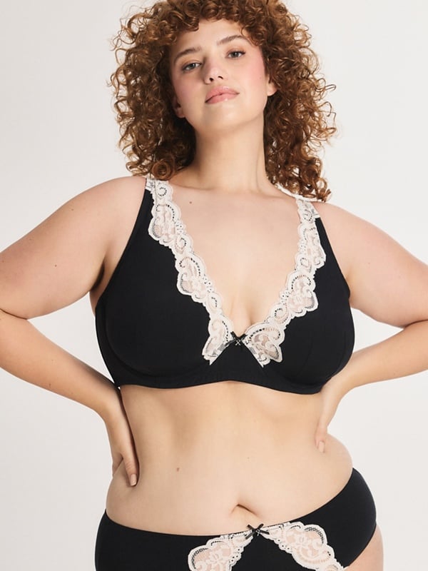 Swirly Girly Unlined Plunge Bra