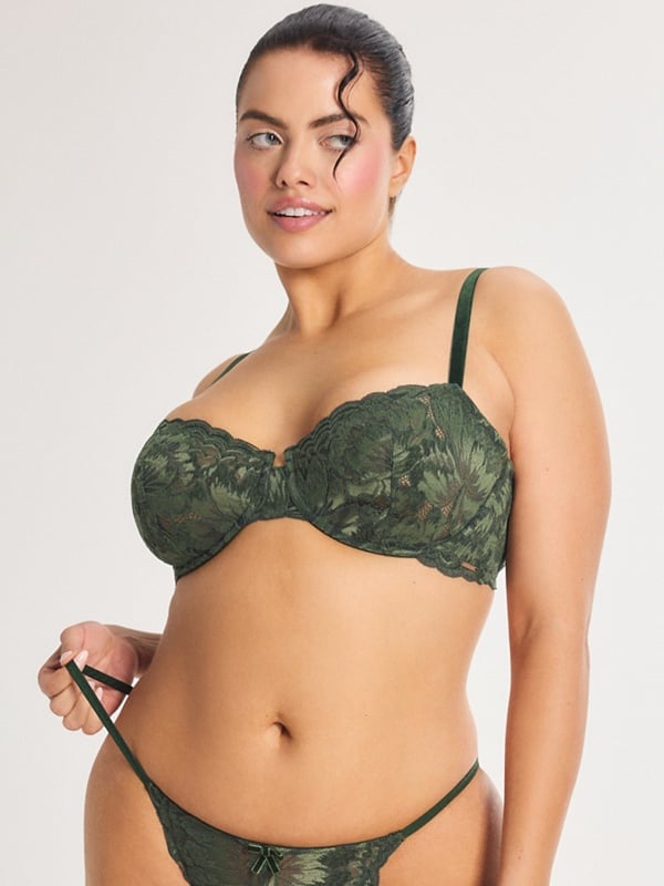 Plush Rush Velvet Unlined Balconette Bra