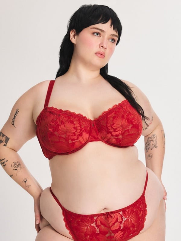 Plush Rush Velvet Unlined Balconette Bra