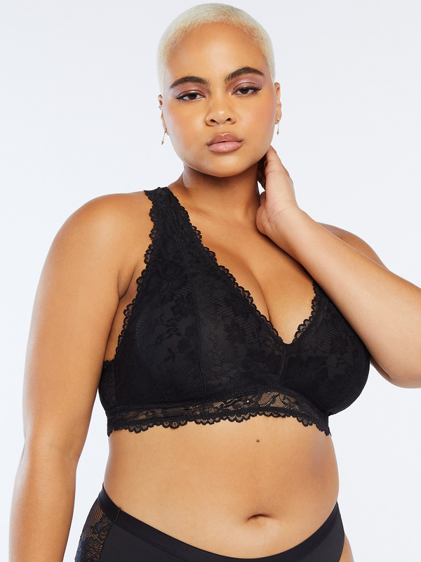 floral lace racerback bralette