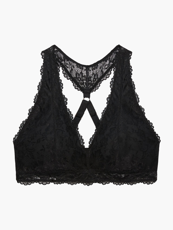 Floral Lace Racerback Bralette In Black Savage X Fenty Uk United Kingdom