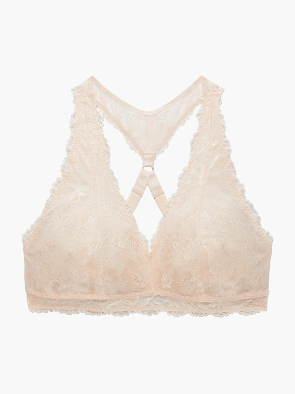 Floral Lace Racerback Bralette In Pink Savage X Fenty Uk United Kingdom