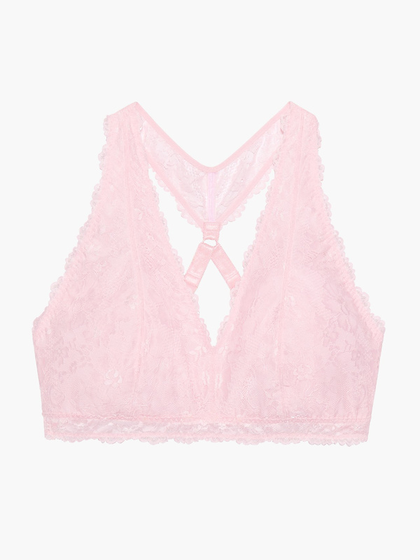 Floral Lace Racerback Bralette in Pink | SAVAGE X FENTY