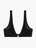 Savage X Fenty, Women's, Shimmer Flocked Logo Unlined Bra, Underwire, Mesh,  Demi Cup, Black Caviar Shimmer, 34D at  Women's Clothing store