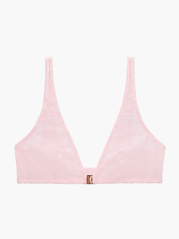 Flocked Logo Bralette in Pink | SAVAGE X FENTY