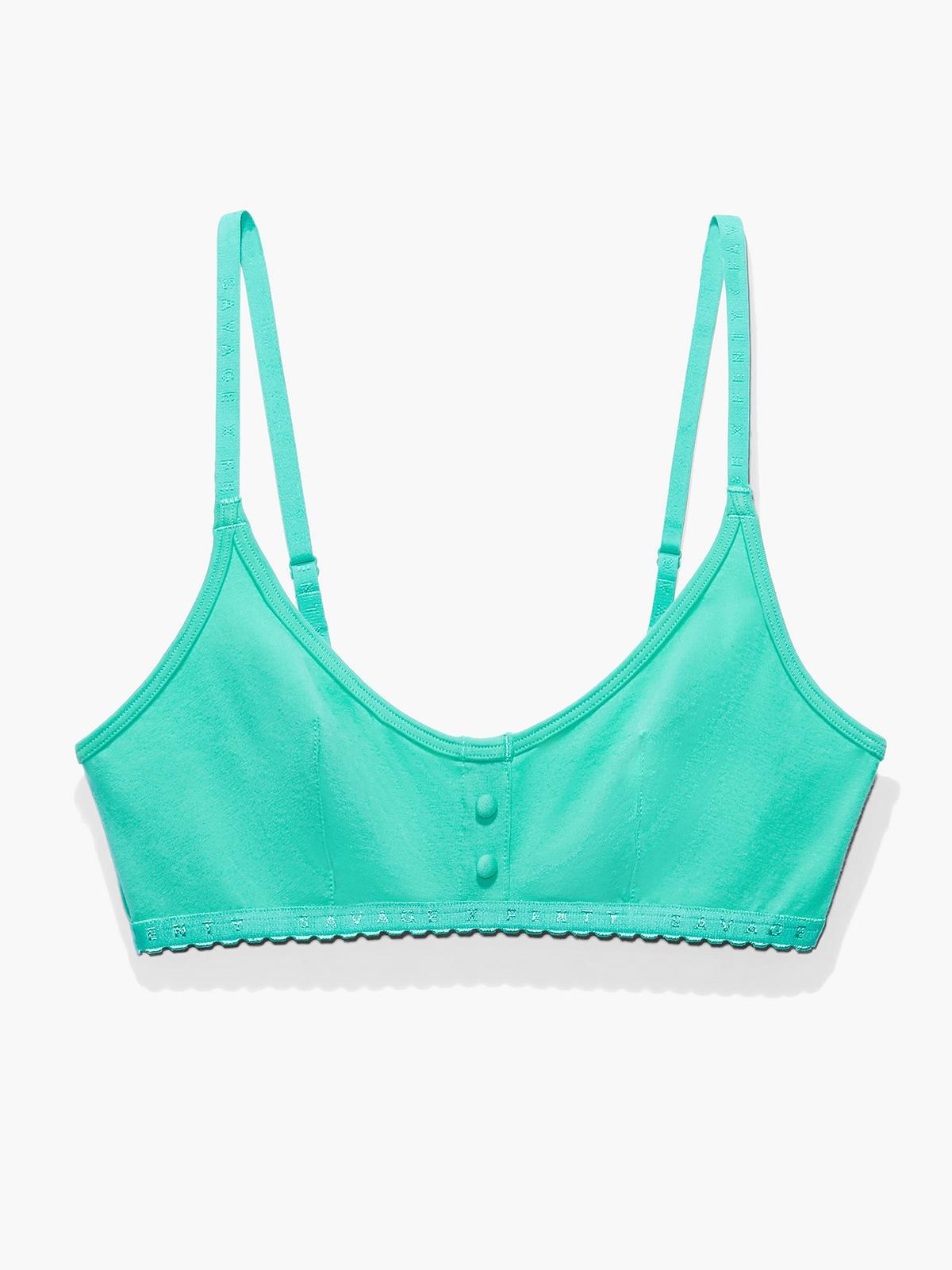 Savage X Cotton Jersey Bralette in Green