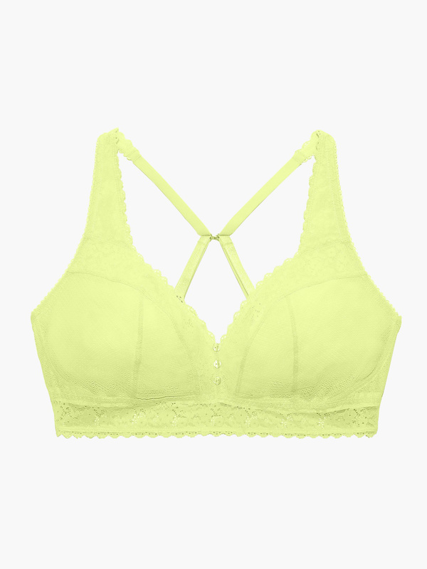 Lacy, Not Racy Bralette in Green & Yellow | SAVAGE X FENTY