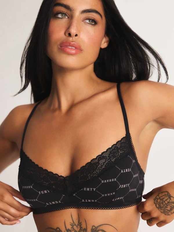 Cotton Essentials Lace-Trim Bralette