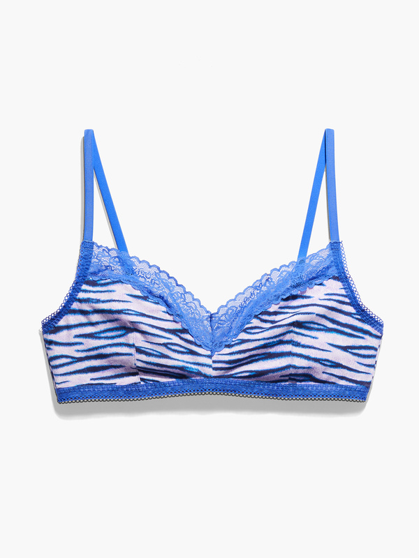 Cotton Essentials Bralette in Blue & Multi SAVAGE X FENTY France