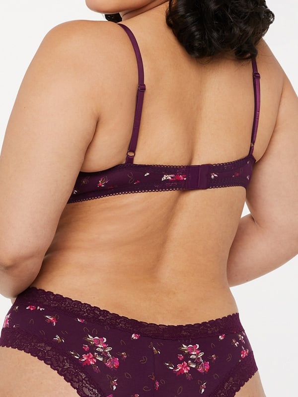 Cotton Essentials Lace-Trim Bralette