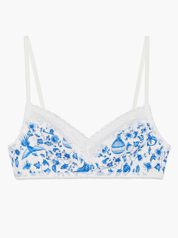 Cotton Essentials Bralette in Blue & Multi SAVAGE X FENTY