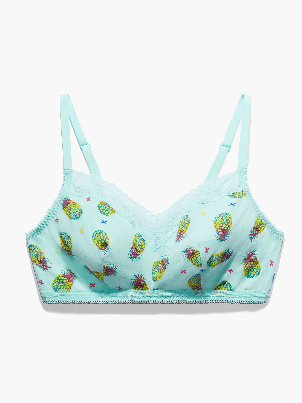 Savage X Fenty, Women's, Cotton Essentials Bralette, Cotton, Unlined  Bralette, Black Caviar/Savage Rainbow Logo Print, M at  Women's  Clothing store